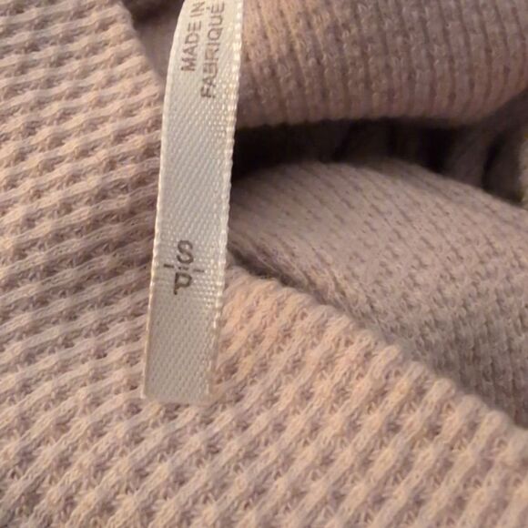 Free people in the mix pink‎ thermal knit and crochet top size small boho - Picture 3 of 9